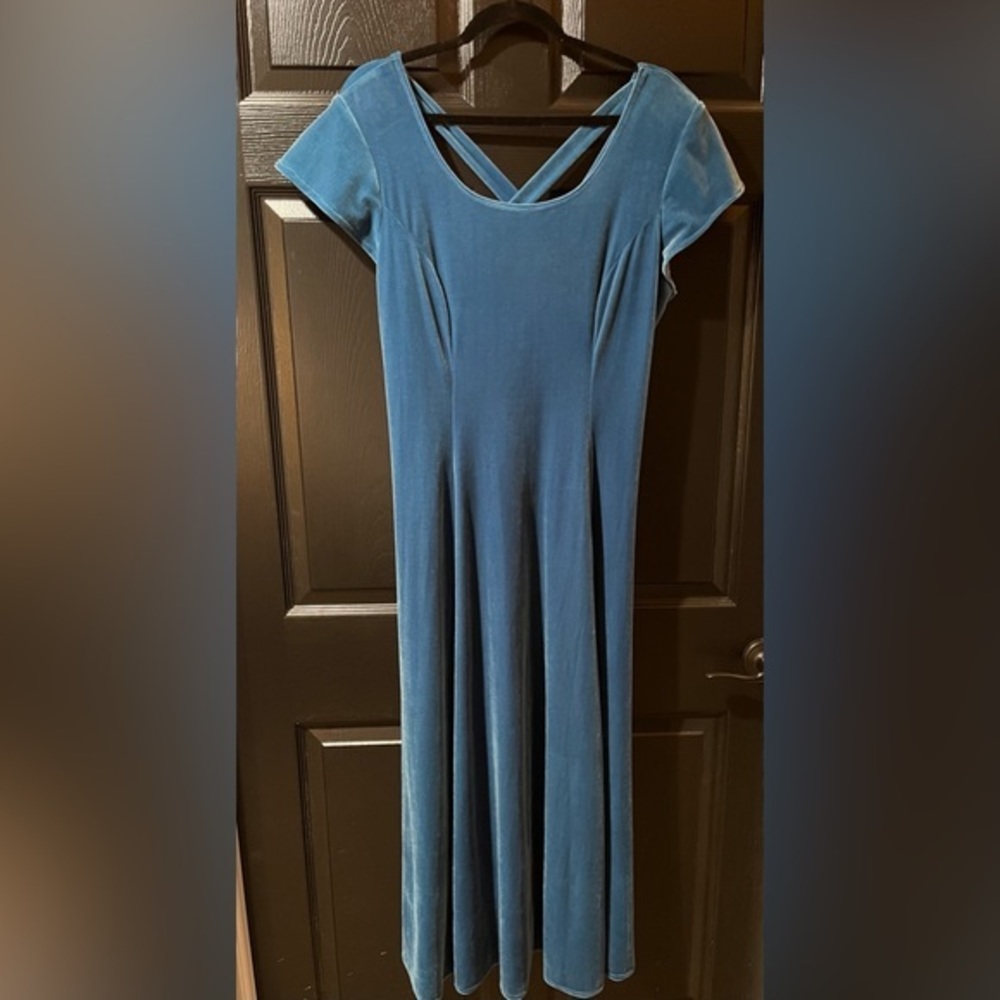 Vintage 1990s Caren Desiree Velour Dress